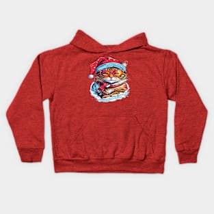 Christmas cat Kids Hoodie